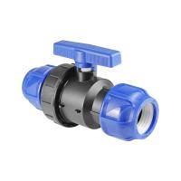 Кран шаровой ПНД компрессионный цанга — цанга разборный 25х25 (25/5) (Valfex)